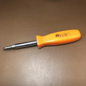 Vintage Buck Bros. 4 In 1 Orange Handled Screwdriver  - Picture 1 of 5
