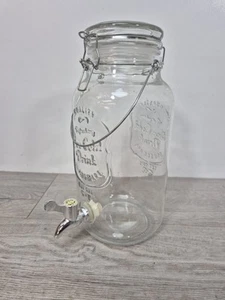 Vintage Look Glass Jar with Tap 3.5l Capacity BBQ Party Summer Drinks !! - Picture 1 of 11