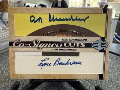 2006 Topps Co-Signers A.B. Chandler Lou Boudreau Dual Cut Auto CUT-ABCLB - Image 1 of 2