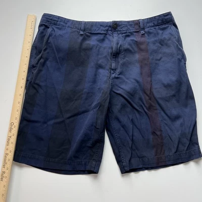 Pantalones Cortos Chinos Burberry Brit Para Hombre 36 Azul/Negro Cuadros Nova 9" Entrepierna Foto 1 de 4