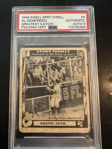 1948 Swell Sport Thrills Greatest Catch (Al Gionfriddo) #9 - RARE PSA AUTO🔥⚾️ - Photo 1/5
