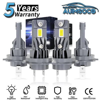 Faros LED bombillas haz alto bajo 72000LM para Volvo S80 1999-2000 sedán 4 puertas Foto 1 de 4