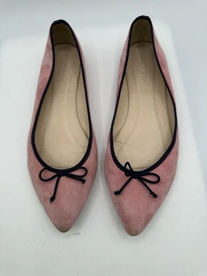 Zapatos planos de ballet J Crew Gemma rosa gamuza azul medianoche talla 8 Foto 1 de 4