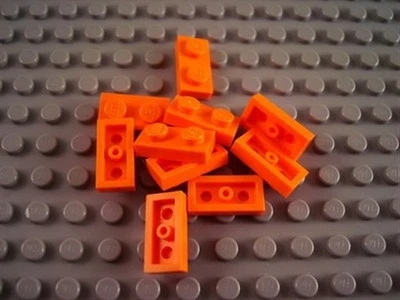 LEGO Lot of 10 Orange 1x2 Plates - Image 1 of 3