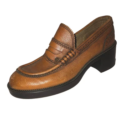 GH Bass Weejuns Penny Mocasines Cuero Guijarro Plataforma Zapatos Mujer 6.5 Academia Foto 1 de 4