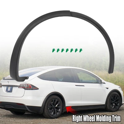 Guardabarros trasero derecho acampanado arco de rueda moldura moldura para Tesla Model X 2016-2021 Foto 1 de 4