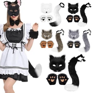 Polyester Halloween Gloves Wolf Claw Cat Paw Mi ttens W0W Bear Cosplay - Picture 1 of 14