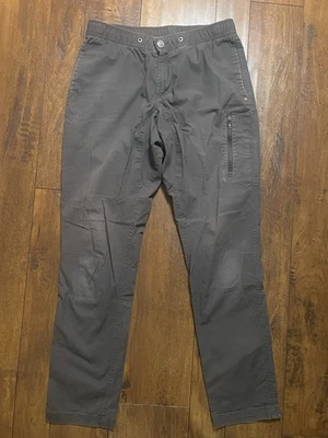 Pantalones chinos Vuori Ripstop para hombre gris medio rendimiento cremallera bolsillo elástico V412 Foto 1 de 4