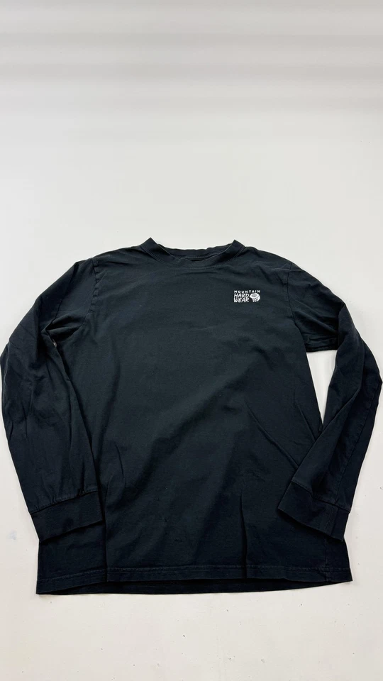 Camisa Mountain Hardwear Para Hombre Mediana Negra Manga Larga Logo Gráfico Camiseta Foto 1 de 4