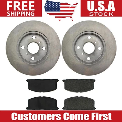 Juego de rotores de freno delanteros + pastillas de freno para 1983 - 1987 1988 1989 1990 Toyota Tercel Foto 1 de 4