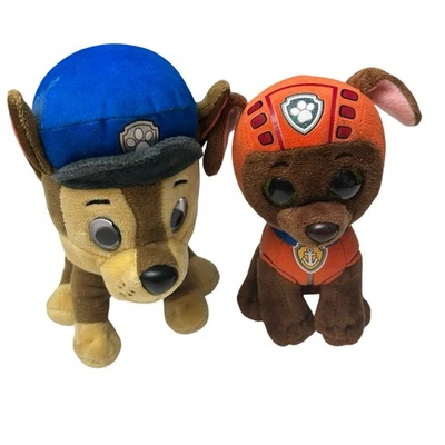 Paw Patrol Lote de 2 Peluches Nickelodean Persecución Zuma Cachorro Perro Peluche Foto 1 de 3