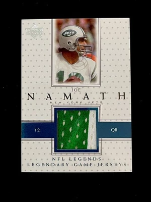 JOE NAMATH 2000 UPPER DECK LEGENDARY JERSEY PATCH 2 COLOR NEW YORK JETS  - Image 1 of 2