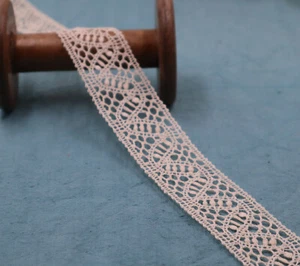 Antique French Bobbin Lace Trim Ribbon Cotton Dentelle du Puy Vintage yard - Picture 1 of 8