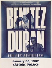 REPLICA Roberto Duran vs. Wilfred Benitez Boxing Fight Reproduction Poster