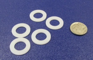 Acetal Delrin Round Washer, 1/2" Screw Size, .885" OD, 1/16" Thick, 20 Pcs - Picture 1 of 11