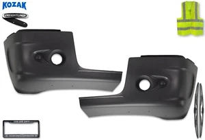 Front Bumper Corners Plastic w/One Fog Holes Set Freightliner Century 2005-2011 - Picture 1 of 8