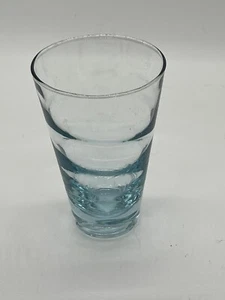 Libbey RIPPLE Aqua Highball Collins Tumbler 5 1/4” Saturn Freda MCM Bubble - Picture 1 of 9