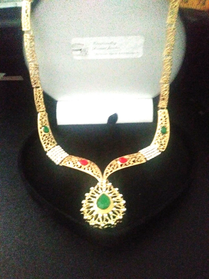 EMERALD RUBY LCS 钻石网球项链 18 英寸 - 20 ADJ。 + 奖金 — 第 1/1 张图片