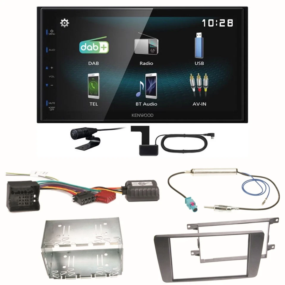 Kenwood DMX-125DAB Bluetooth Digitalradio Einbauset für Skoda Octavia 2 Yeti 5L - Bild 1 von 1