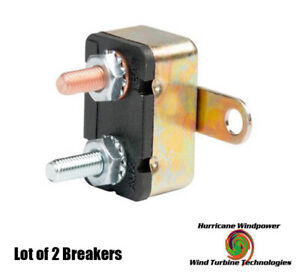 Lot of 2  - 12 volt 40 Amp DC Auto Reset Circuit Breaker Type 1 for Wind, Solar