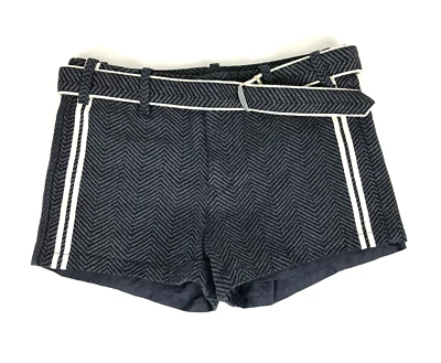 Pantalones Cortos Levi's Azul Marino Talla 28 10 Chevron Tweed Forrados Cinturón a Juego Mezcla de Lana Foto 1 de 4