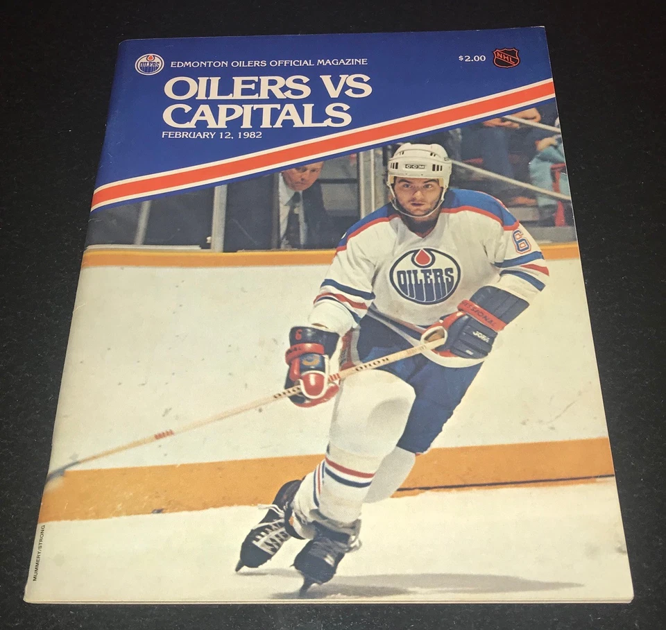 2/12/1982 EDMONTON OILERS vs Washington PROGRAM Wayne GRETZKY Scores #70th GOAL  - Image 1 of 1