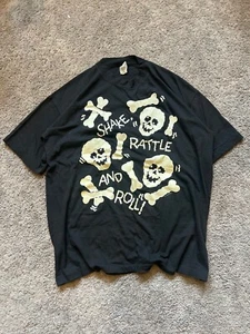 80s vintage Hallmark skull tee shirt size xl/L MADE IN USA RARE - Picture 1 of 9