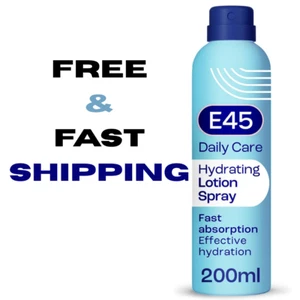 E45 Hydrating Lotion Spray 200Ml Normal to Dry Skin - Fast Absorbing Moisturiser - Picture 1 of 6
