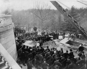 Abraham Lincoln Grave Site Vintage 8x10 Reimpresión De Foto Antigua - Imagen 1 de 1