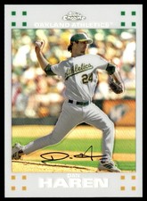 2007 Topps Chrome White Refractor Dan Haren /660 Oakland Athletics #171