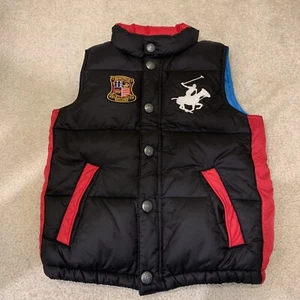Beverly Hills Polo Club BHPC Kids Boys Black Vest Duck Down Size 130 US 8 - Picture 1 of 12