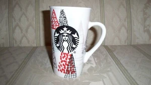 Starbucks 2018 Latte Mug with Christmas Trees and Siren Logo - PREISVORSCHLAG MACHEN! - Bild 1 von 6