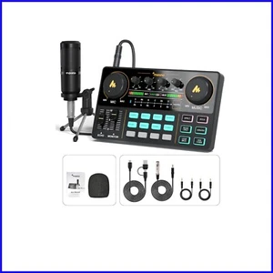 Tragbarer Podcast und Live Stream Mixer Bundle mit intuitiver Audiosteuerung - Bild 1 von 11