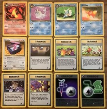 Pokemon Team Rocket Uncommon Cards, Dark Charmeleon, Jolteon, Vaporeon, U Choose