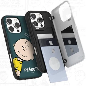 Snoopy Hello Friends Card Door Case for iPhone 17 16 15 14 Pro Max Plus Korea - Picture 1 of 22