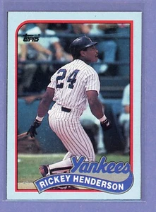 1989 Topps Box Bottom Rickey Henderson #F HOF - Bild 1 von 2