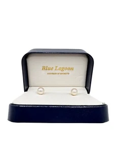 Blue Lagoon By Mikimoto 14K Yellow Gold 6.6mm Cultured Pearl Stud Earrings - Imagen 1 de 5