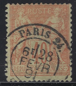 PAR-31-3-7 Paris: Cachet T18 R de Cléry (bureau 24) sur n°92 - Imagen 1 de 1