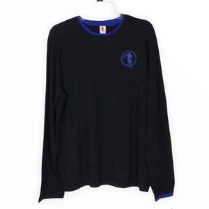 Bikkembergs Black Blue Logo Crewneck Long Sleeve Shirt XXL - Picture 1 of 9