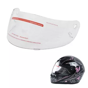 Replacement Motorcycle Flip Up Full Face Helmet Visor Shield Clear New - Picture 1 of 14