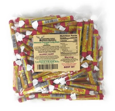 Atkinson Coconut Long Boys Candy, 2 lbs. ~ YANKEETRADERS® ~ FREE SHIPPING