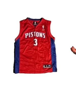 Camiseta deportiva Reebok YOUTH Detroit Pistons Ben Wallace talla mediana baloncesto NBA roja  Foto 1 de 4