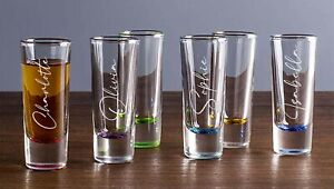 Bridesmaid Gift Glasses - Personalized Shot Glass 2oz shooter for wedding party.