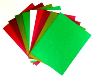 10 FALUDOS NAVIDEÑOS En Relieve A2 Frentes de Tarjetas Papel Estudio NAVIDAD Cartulina  - Imagen 1 de 2