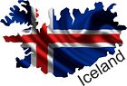 45Cm Auto-Aufkleber Flagge Island Staat Land Fahne Wappen Iceland Fd67