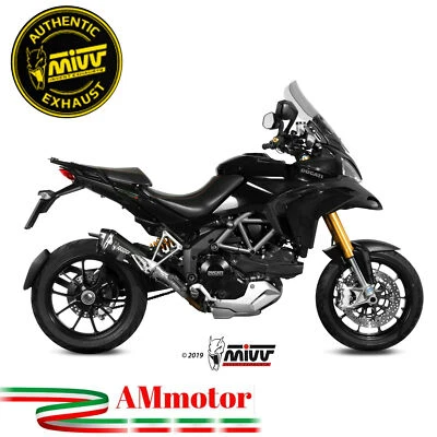 Mivv Ducati Multistrada 1200 2010 Terminale Di Scarico Moto Delta Race Inox Nero - Immagine 1 di 4