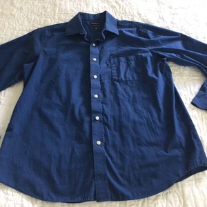 Croft & Barrow Mens Shirt Size XL 16 1/2(34-35) Button Up Long Sleeve Blue - Picture 1 of 6