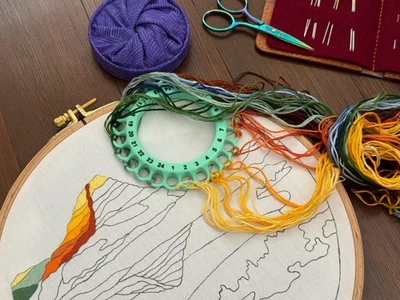 EmbroiderRing 24 - 3D Printed Cross Stitch and Needlepoint Thread Organizer - Image 1 of 2