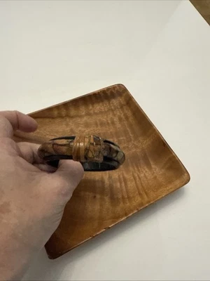 Coastal Western Style Brown Leather Wrapped Bangle Bracelet 8.5 inch - Image 1 of 3