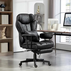 Office Recliner Chair Ergonomic Desk Armchair Seat Unit Lumbar Support Foot Rest - Picture 1 of 11